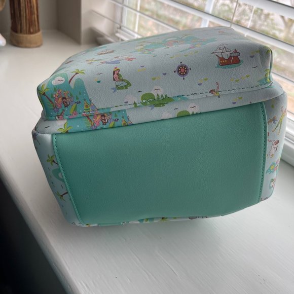 New Loungefly Mint Green Disney Peter Pan Island Mini Backpack main image 5